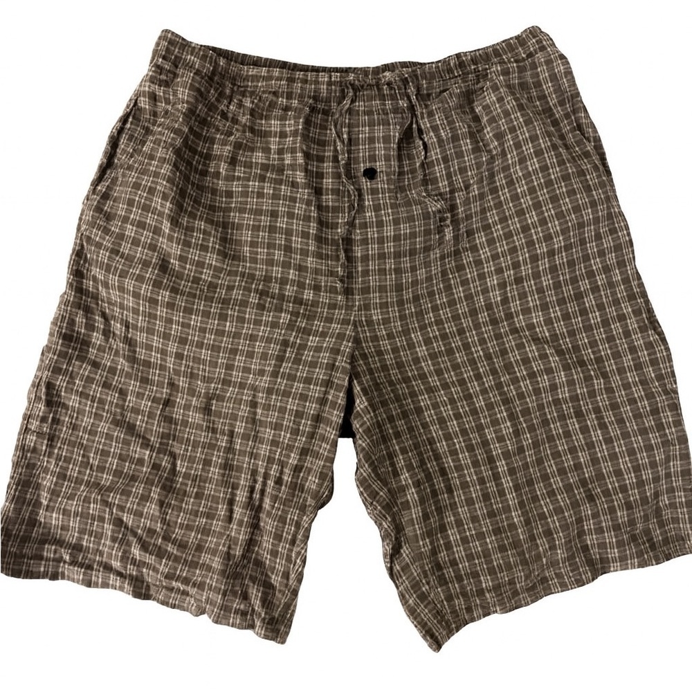 Bugle Boy Gray White Checkered‎ Shorts L | 90s Vintage Casual Men's